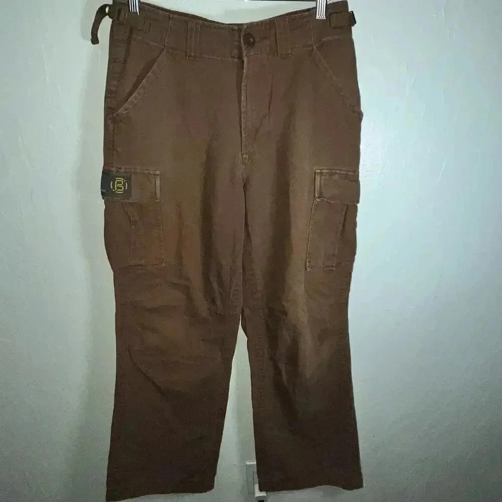 Baleno‎ Casuals Women’s Brown Cargo Pants Adjustable Waist Size Large